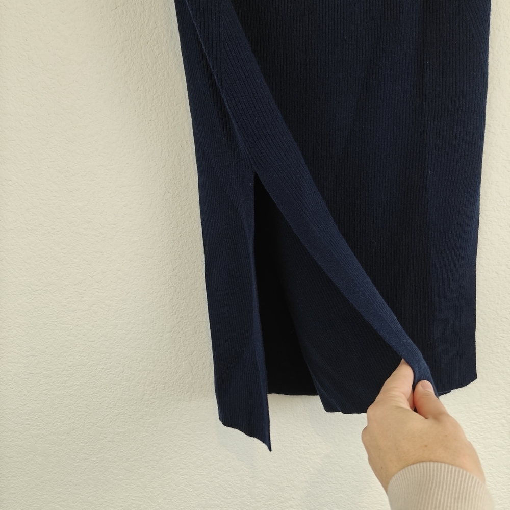 AYR Navy Ribbed Tank and Midi Skirt Set - Picture 14 of 16